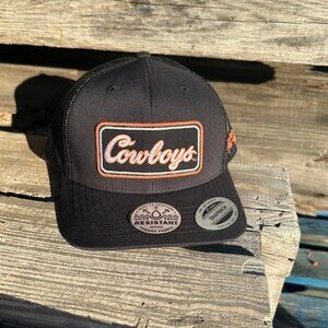 Hooey Oklahoma State Cowboys Patch Black Snapback Cap